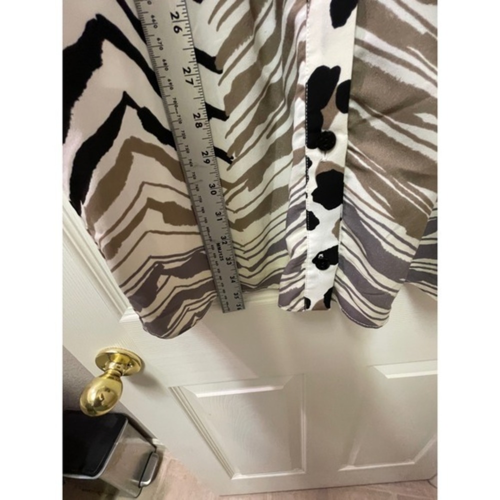 Bebe Ruffle Front Animal Print‎ Dress Size Small Zebra Leopard Mixed Print - Picture 7 of 17